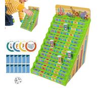 Checker Board Game - 9.84 Inches Math Dice Set for Kids Fun, Preschool Learning with Number Play, Childs Game for Students, Pvc Paper, Classroom, Holiday, Family Use, Multicolor