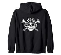 Checker Head Cross Horns Ska Zip Hoodie