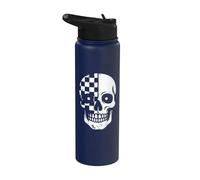 Checker Head Two Tone Ska Stainless Steel Insulated Water Bottle