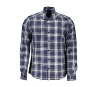 Checker Long Sleeve Cotton Shirt with French Collar and Embroidery - male - North Sails - Casual Shirts - Multicolor - L - Shirts L