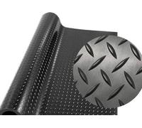 Checker Plate Flooring Mat 1.2M Wide X 8M Long X 3mm Black Anti Slip Mat