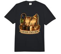 Checker Stack Crew Backgammon Strategy Board Play Comfort Colors Adult Heavyweight T-Shirt