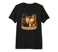 Checker Stack Crew Backgammon Strategy Board Play Premium T-Shirt