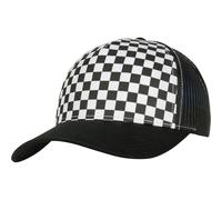 Checkerboard Retro Trucker Cap Flexfit by Yupoong Black One Size