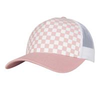 Checkerboard Retro Trucker Cap Flexfit by Yupoong Medium Beige One Size