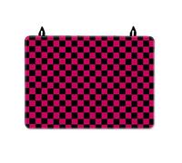 Checkerboard Stove Top Cover for Electric Stove, Modern Contemporary Squares Pattern None Peach Waterproof Glass Top Cover for Kitchen Cabin Kitchen Decor 28x20 Inch
