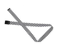 Checkered Belt Wide Canvas Web Belt Can Be Fixed Untie Easily Adjustable Cuttable Black White Grid Strap for Jeans Shorts Trousers Clothing Decoration
