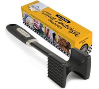 Checkered Chef Meat Tenderizer. Best Hammer/Mallet Tool/Pounder for Tenderizing Steak,Beef and Poultry. Solid Metal Construction with Rubber Comfort G
