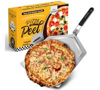Checkered Chef Pizza Paddle - Extra Large Stainless Steel Peel w/Folding Handle - 13 Inch x 15 Inch
