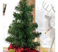 Checkered Christmas Tree for Holiday Tabletop Use 20cm 30cm 40cm Plastic Festive Indoor Home Office Seasonal Ornament (30cm)