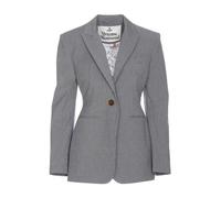 Checkered Cotton Jacket Women Italy- female- Vivienne Westwood- Blazers- Gray- S- Jackets S