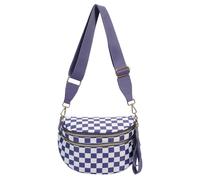 Checkered Crossbody Bag for Women - Checkerboard Sling Bag, Nylon Fanny Pack Bum Bag with Adjustable Strap, Lightweight Shoulder Purse for Travel,Daily use