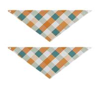 Checkered cute dog bandanas Snap Button Scarf Handkerchief Cute Pet Holiday Accessories Decor for Dogs Cats S
