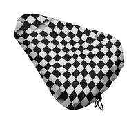 Checkered Flag Bike Seat Rain Cover Waterproof Dustproof Bikes Saddle Cushion Soft Bicycle Seat Pad Covers with Drawstring for Men Women