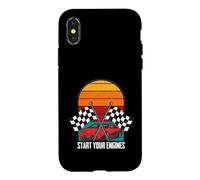 Checkered Flag Racing Lover Racing Car Start Your Engines Case for iPhone X/XS