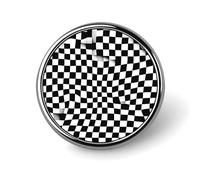 Checkered Flag Round Badge Pin Funny 1 Inch Button Brooch Lapel Pins Fashion Hat Shirt Pin Tie Tack Pinback Buttons Badge Party Supplies Decor Badges For Clothing Coat Hat Dress For Men Women