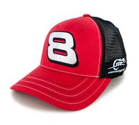 Checkered Flag Sports Dale Earnhardt Jr 2025 Bud Big Number 8 Mesh Hat Red/Black, Multi, One size