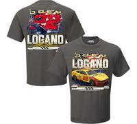 Checkered Flag Sports Joey Logano 2025 Shell Patriotic Eagle 2-Spot T-Shirt Gray, Gray, Large