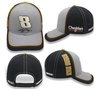 Checkered Flag Sports Kyle Busch #8 NASCAR Cheddars Accelerator Gray Black Racing Snapback Hat, Black, One size