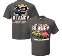 Checkered Flag Sports Ryan Blaney 2025 Menards Patriotic Eagle 2-Spot T-Shirt Gray, Gray, Large
