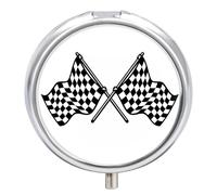 Checkered Flags Race Flag Pill Box Pill Case Pill Organizer Medicine Pill Organizer Weekly Pill Organizer Pill Holder Small Pill Case Pill Containers Pill Holder for Purse