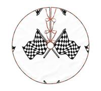 Checkered Flags Race Flag Print Christmas Tree Skirt Festive Decoration For The Perfect Holiday Ambience
