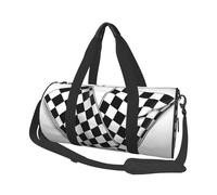 Checkered Flags Race Flag Printed Sports Gym Bag with Wet Pocket & Shoes Compartment, Travel Duffel Bag for Men Women