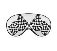 Checkered Flags Race Flag Sleep Mask with Adjustable Strap, Comfortable & Soft Eye Mask for Sleeping Light Blocking, Lightweight & Breathable Eye Cover for Men Women