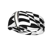 Checkered Flags Race Flags Print Style Functionality Sports Sweatband For Men Women Stretchy Breathable Headband