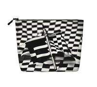 Checkered Flags Race Flags Versatile Travel Bag Makeup Bag Large Capacity Cosmetic Pouch Zipper Bag Toiletry Bag
