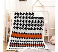 Checkered Flannel Blanket Geometric Throws for Sofas, Soft Cosy Plush Throw, Lightweight Fluffy Blanket for Bed, 3D Print Design Throw Adults Kids Bedroom Decor 60x80inch