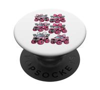 Checkered in My Monster Truck Mama Era Monster Truck Mom PopSockets Adhesive PopGrip