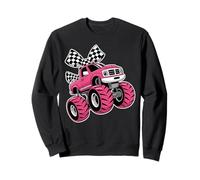 Checkered in My Monster Truck Mama Era Monster Truck Mom Sweatshirt