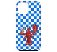 Checkered Lobster Martini Case for Retro Cocktail Checked Case for iPhone 12 Pro Max