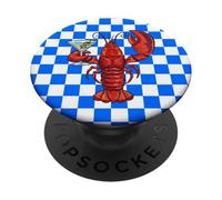Checkered Lobster Martini Case for Retro Cocktail Checked PopSockets Adhesive PopGrip