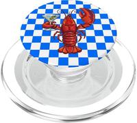 Checkered Lobster Martini Case for Retro Cocktail Checked PopSockets PopGrip for MagSafe