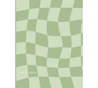 Checkered Notebook: Aesthetic, Checkerboard Pattern, Blank Lined Paperback Notebook Journal, Sage Green Aesthetic, Retro Checkered Notebook