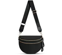 Checkered Nylon Crossbody Bag Bum Bag for Women Mom Spacious Checkered Crossbody Purses Shoulder Handbag, Black, 12.2 x 5.51 x 8.66 inches, Trendy