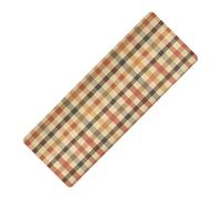 Checkered Pattern printed yoga mat set for men, natural rubber non slip, with Yoga bag cover tapete para ejercicio 71x26 inches