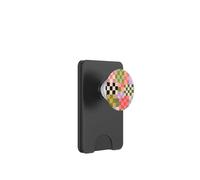 Checkered Pattern Wavy Colorful Retro Y2K 70s Aesthetic PopSockets PopWallet for MagSafe