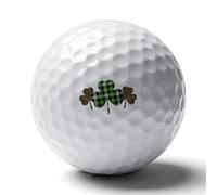 Checkered Plaid Clovers Leopard Print Golf Balls for Men Golfers Distance Straighter Shots Funny Ball