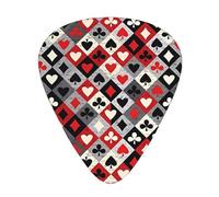 Checkered Rhombus Pattern Fashion Colour Guitar Picks 12 Packï¼Œ For Acoustic Guitar Electric Guitar Ukulele