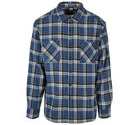 Urban Classics - Lake Check Darkblue/Whitesand - Shirt - blue - S - 55% Cotton, 45% Polyester,Flanell S