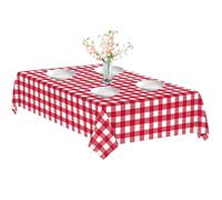 Checkered Tablecloths -Water Proof Gingham Tablecloths, Rectangle Table Covers oktoberfest | Heavy Covers Party Decorations for Cafeteria for Camping BBQ Restaurants Pati