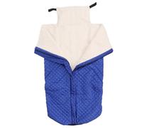 Checkered Warm Blanket, Double Layer Thicken Fleece Wrap, Half Wrapped for Lower, Resist Cold Wind, Soft and Delicate Material, Beautiful Appearance (Blue)