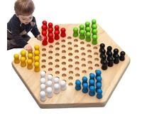 Checkers Board Game - Long Lasting Wooden Chinese Checkers | Reliable and Durable Halma Board Gamee Set with Storage Drawer | Classic Strategy Game for the Whole Family