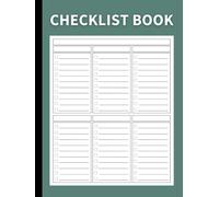 Checklist Book: Multifunctional List for Travel Packing Essentials, Grocery, Shopping and Weekly To Do Planning with Space for Logging Over 6000 Items and Tasks (Midnight Green)