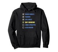 Checklist Quit Drinking Humor For Sober Living Pullover Hoodie