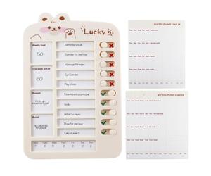 Checklist Scroll Card - Student Study Slide Chart | Visual Program and Routine Planning Board for Boys and Girls, School Beginning, C