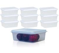 Checkmart 9 Pack Snap-On Airtight containers with Lids 2000ml (2 Litre) Food Storage Containers, Meal Prep containers with lids 9 Pack - Leak Proof Microwave Freezer Dishwasher Safe Reusable
